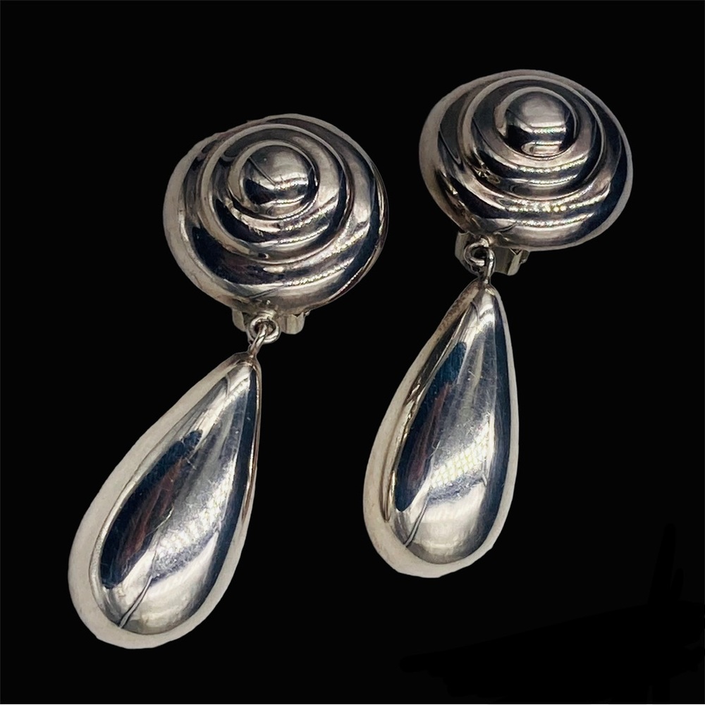 Vintage Sterling Silver Drop Earrings